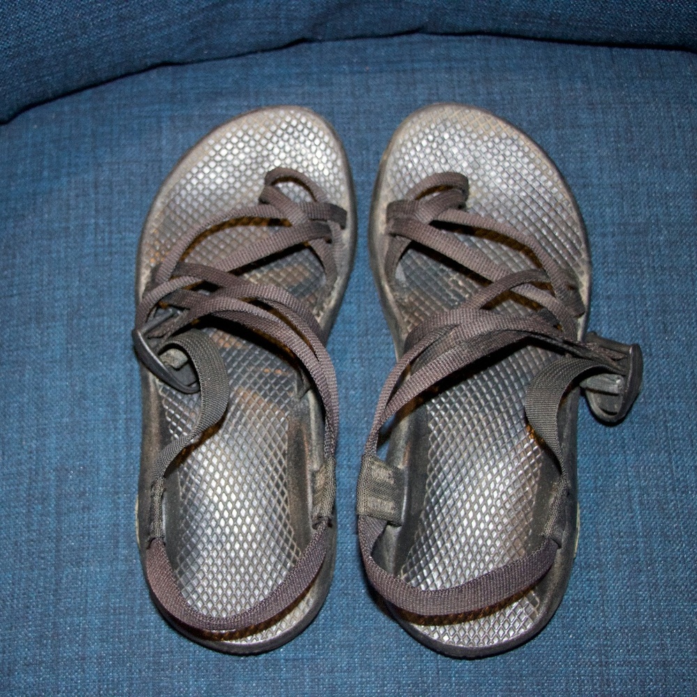 Black, double strap, Chacos.